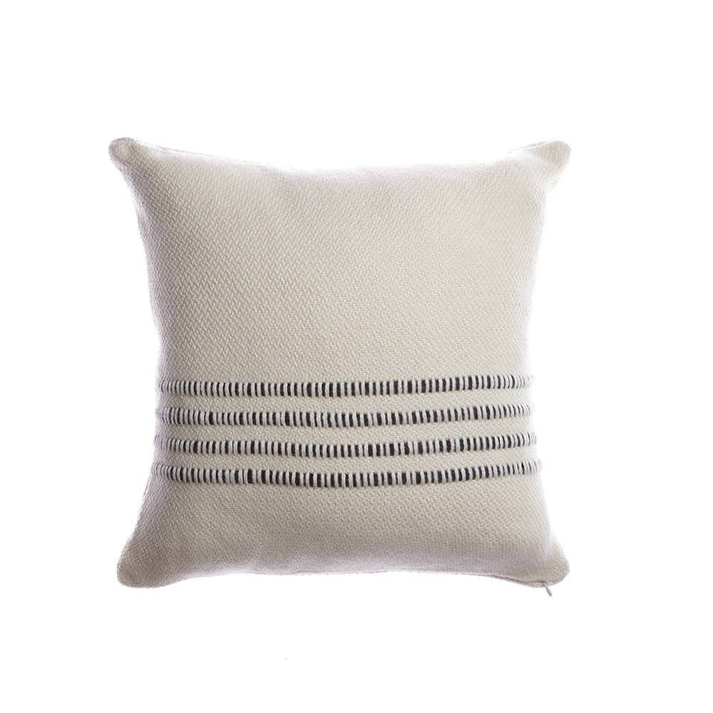 Merino Wool Striped Throw Pillow - Image 6