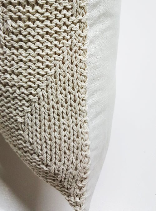 Natural Cotton Chevron Accent Pillow - Image 3
