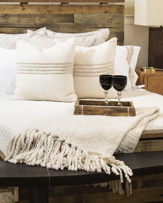 Merino Wool Striped Throw Pillow - Image 21