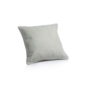 Alabaster White Suede Linen Blend Accent Pillow